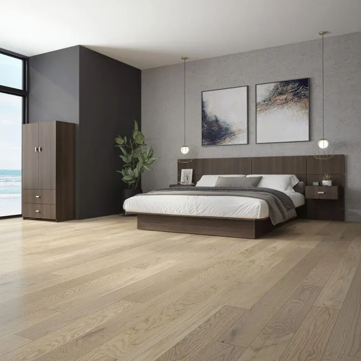 SUA-V King Platform Bed (78") Taupe