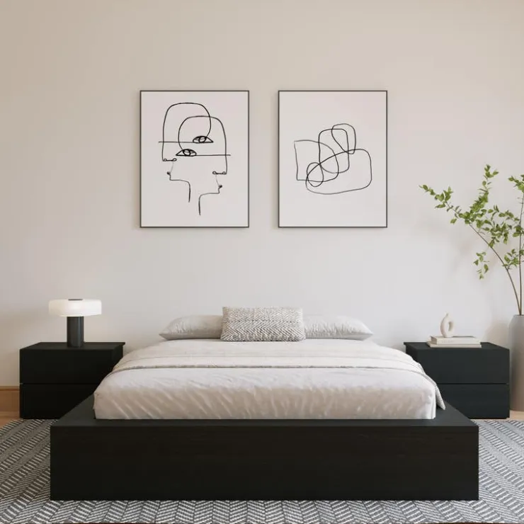 Nexera King Platform Bed (78") - Black karisma Clearance