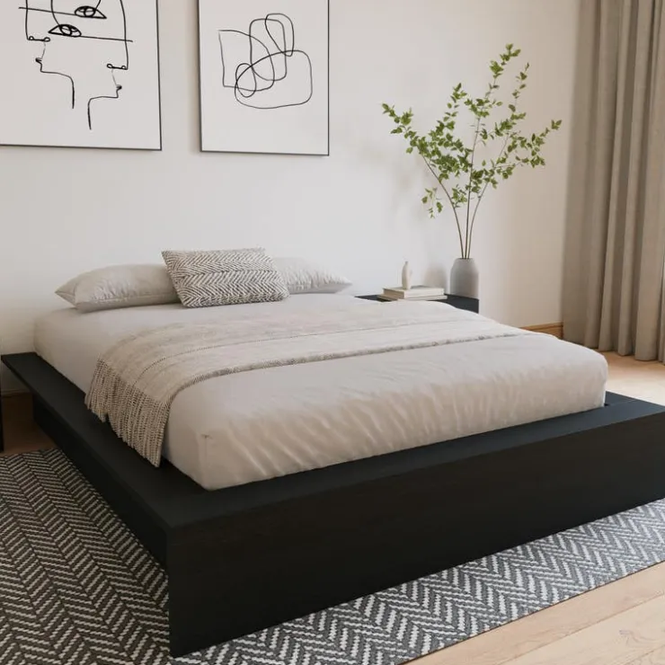 Nexera King Platform Bed (78") - Black karisma Clearance