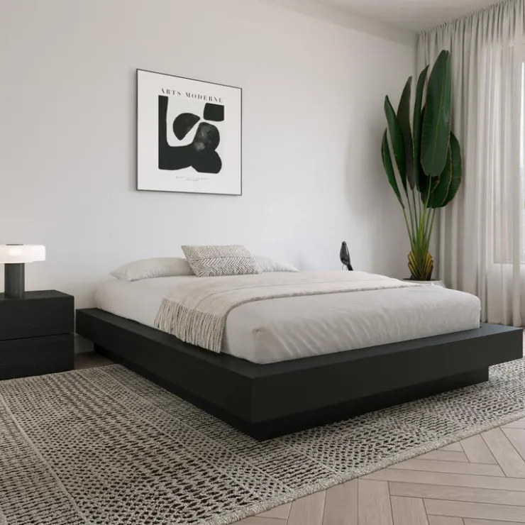 Nexera King Platform Bed (78") - Black karisma Outlet