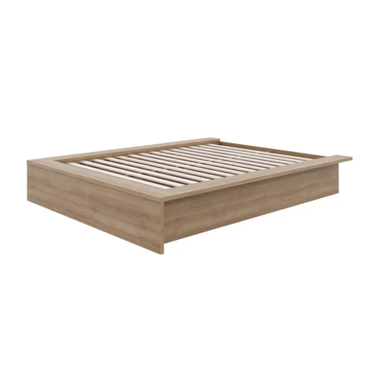 Nexera King Platform Bed (78") - Brown Oak Clearance