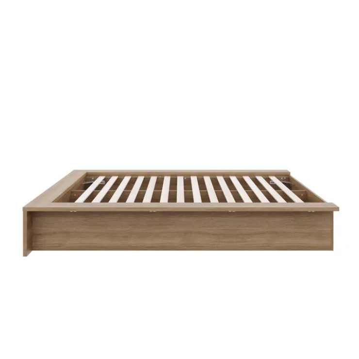 Nexera King Platform Bed (78") - Brown Oak Clearance
