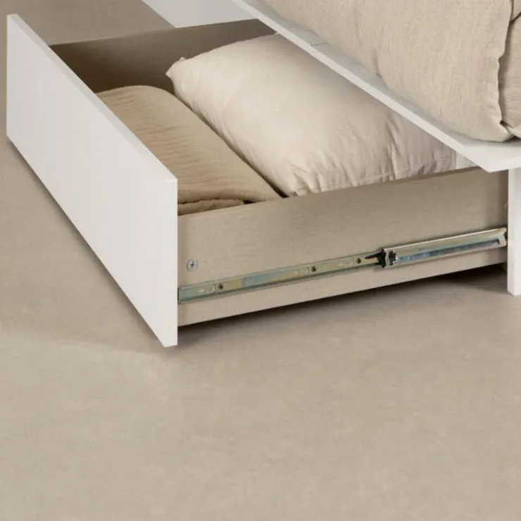 Meubles South Shore King Platform Bed with 2-Drawer Storage (78") - South Shore PURE WHITE Hot