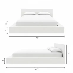 Nexera King Platform Bed with Headboard (78