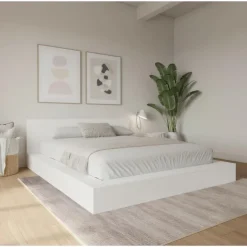 Nexera King Platform Bed with Headboard (78