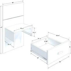 SUA-V King Platform Bed with Headboard and Nighstands (78") White Discount