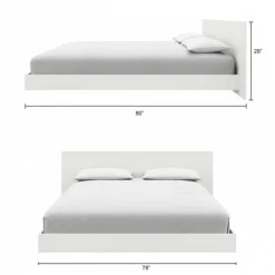 Nexera King Platform Bed with Headboard (78