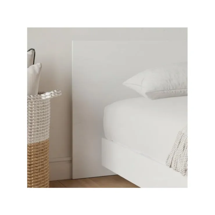 Nexera King Platform Bed with Headboard (78") - White wood grain Sale