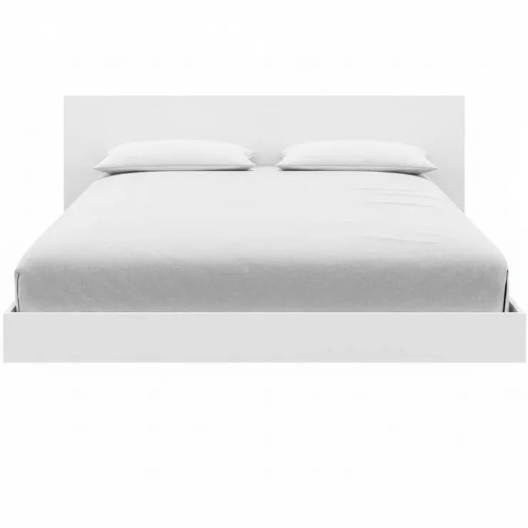 Nexera King Platform Bed with Headboard (78") - White wood grain Sale