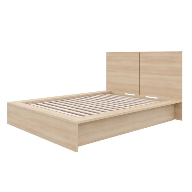 Nexera King Platform Bed with Headboard (78") - Natural Blonde Oak Online
