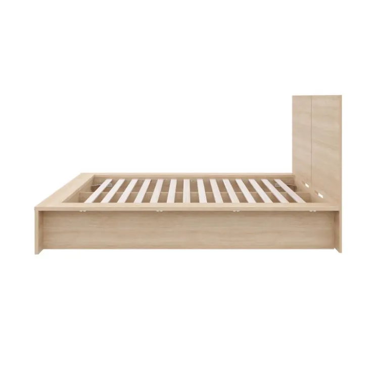 Nexera King Platform Bed with Headboard (78") - Natural Blonde Oak Online