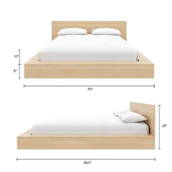 Nexera King Platform Bed with Headboard (78