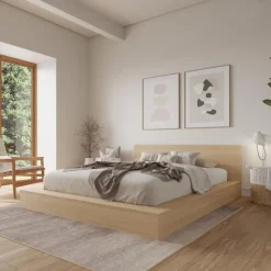 Nexera King Platform Bed with Headboard (78