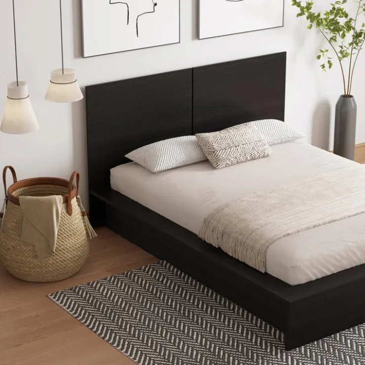 Nexera King Platform Bed with Headboard (78") - Black karisma Hot