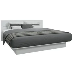 SUA-V King Platform Bed with Headboard (78