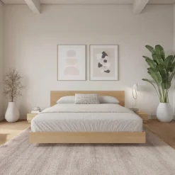 Nexera King Platform Bedroom Set (78") - 4 pcs - Natural blonde oak Best