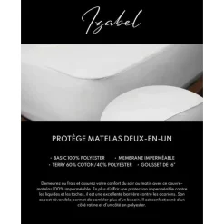 King Reversible Waterproof Mattress Protector White