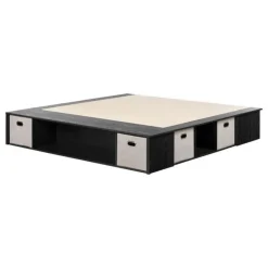 Meubles South Shore King Storage Bed With Baskets (78") - South Shore BLACK OAK AND TAUPE Online