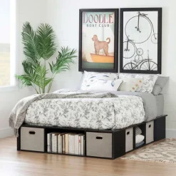 Meubles South Shore King Storage Bed With Baskets (78") - South Shore BLACK OAK AND TAUPE Online