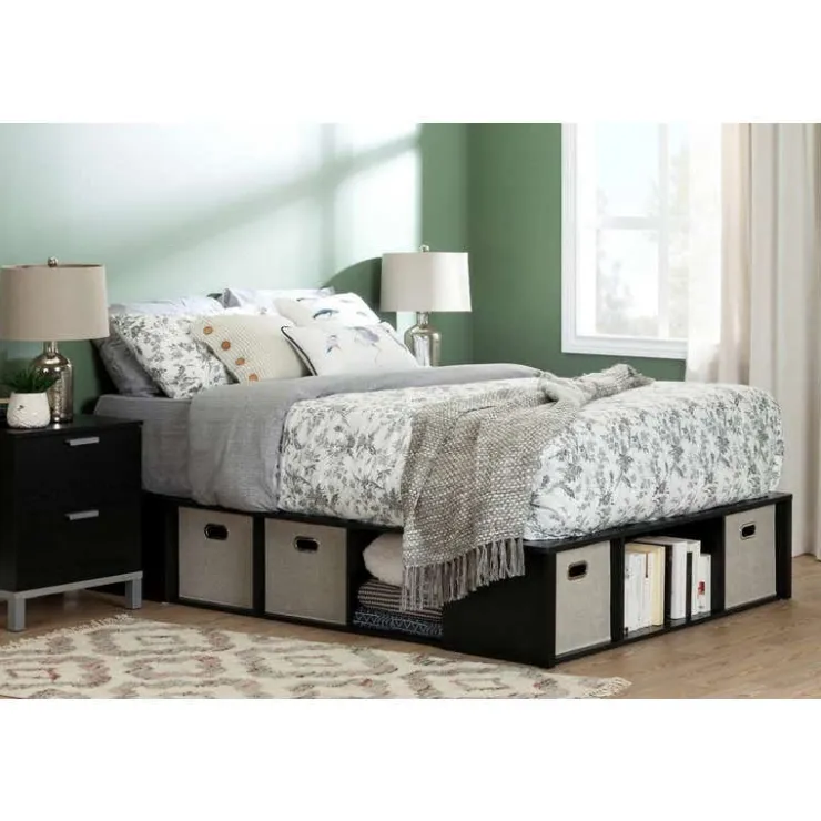 Meubles South Shore King Storage Bed With Baskets (78") - South Shore BLACK OAK AND TAUPE Online