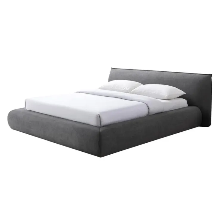 King Upholstered Storage Bed - 78" Dark Grey Best