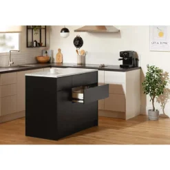 Meubles South Shore Kitchen Island - South Shore Black Clearance