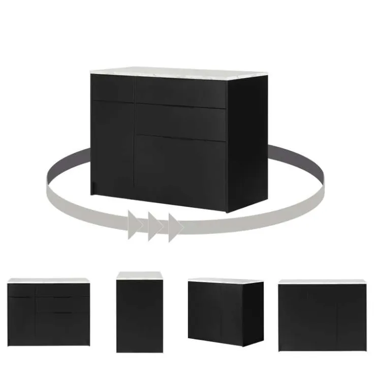 Meubles South Shore Kitchen Island - South Shore Black Clearance