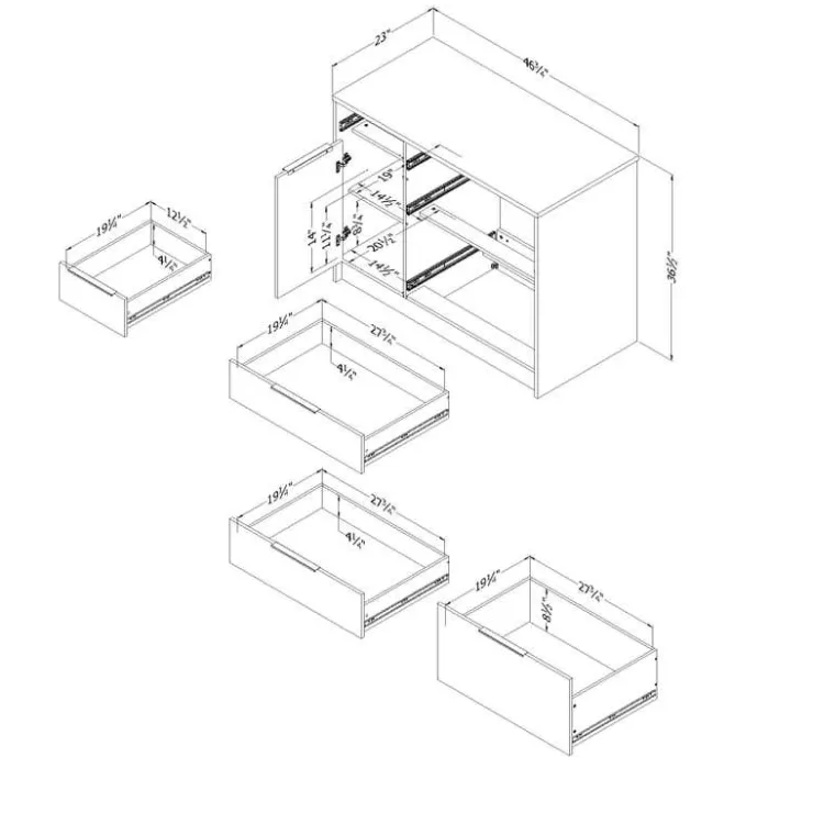 Meubles South Shore Kitchen Island - South Shore Black Clearance