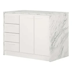 Meubles South Shore Kitchen Island - South Shore White Hot
