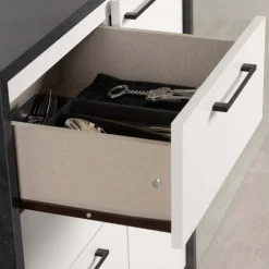 Meubles South Shore Kitchen Island - South Shore Faux Black Stone and White New