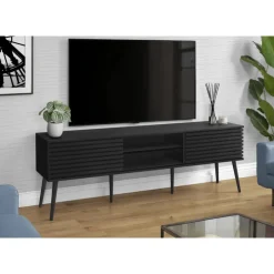 Monarch 72"l tv stand - Black Best