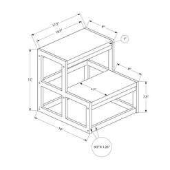 Monarch Ladder - 2 step stool / / black metal - Dark Taupe Discount