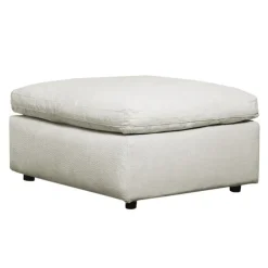 Large Rectangular Ottoman - Beige Hot