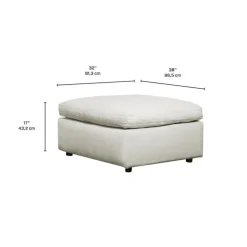 Large Rectangular Ottoman - Beige Hot