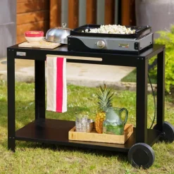 LEMAR Le Marquier 110 XL Outdoor Serving Cart Black Best