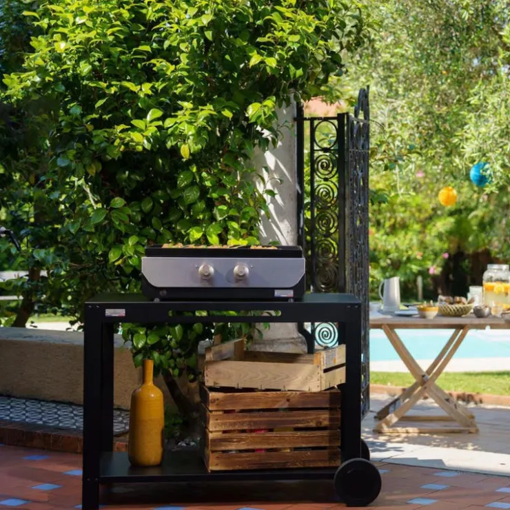 LEMAR Le Marquier Original 260 Duo Gas Plancha - 20 472 BTU Black