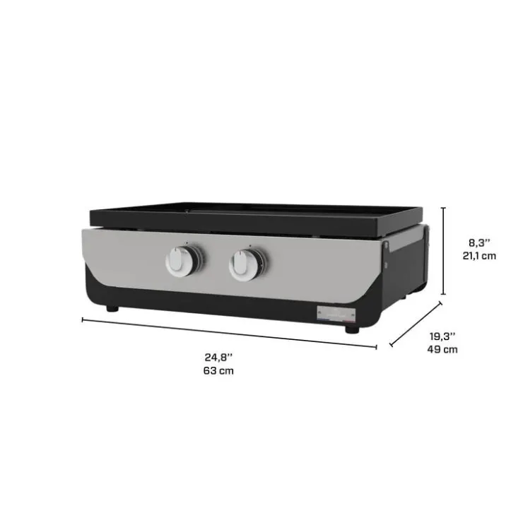 LEMAR Le Marquier Original 260 Duo Gas Plancha - 20 472 BTU Black