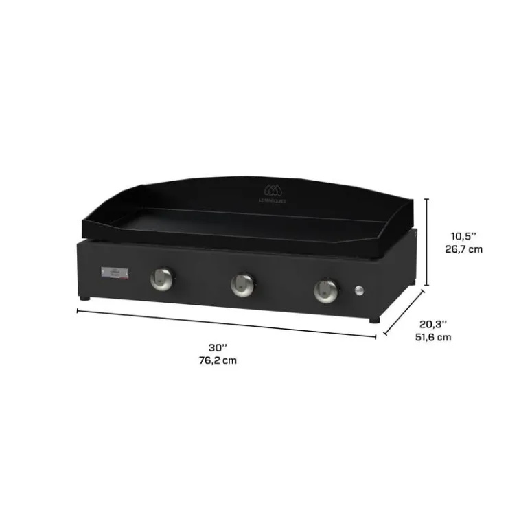 LEMAR Le Marquier Pure 375 Gas Plancha - 24 566 BTU Black Outlet