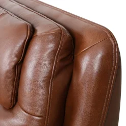 Leather Power Sectional with Massage, Heat, Audio Console & Right-Facing Chaise - 6 pcs Caramel Brown Hot