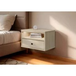 Meubles South Shore LED Floating Nightstand - South Shore Bleached Oak Discount