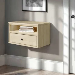 Meubles South Shore LED Floating Nightstand - South Shore Bleached Oak Discount