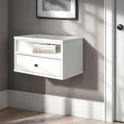 Meubles South Shore LED Floating Nightstand - South Shore Pure White Hot