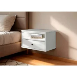Meubles South Shore LED Floating Nightstand - South Shore Pure White Hot