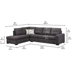 Sofa By Fancy Left-Facing Sectional GREY Discount