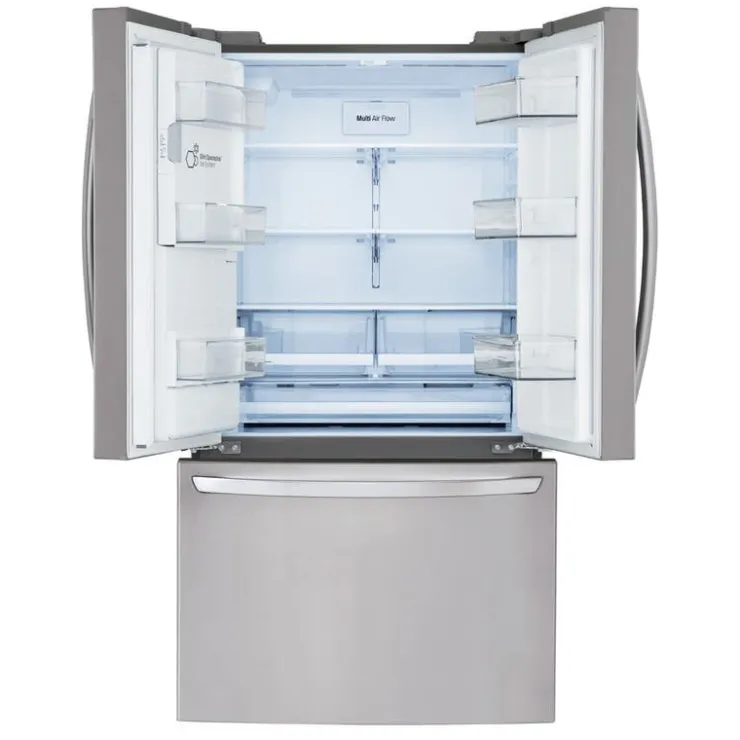 LG 28 Cu ft 36 In Refrigerator Bottom Freezer, French door - LHFS28XBS Stainless Steel Outlet