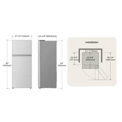 LG 18 Cu Ft 28 In Refrigerator Top Freezer - LT18S2100S Stainless Steel Sale