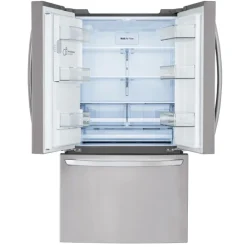 LG 28 Cu ft 36 In Refrigerator Bottom Freezer, French door - LRFS28XBS Stainless Steel Clearance
