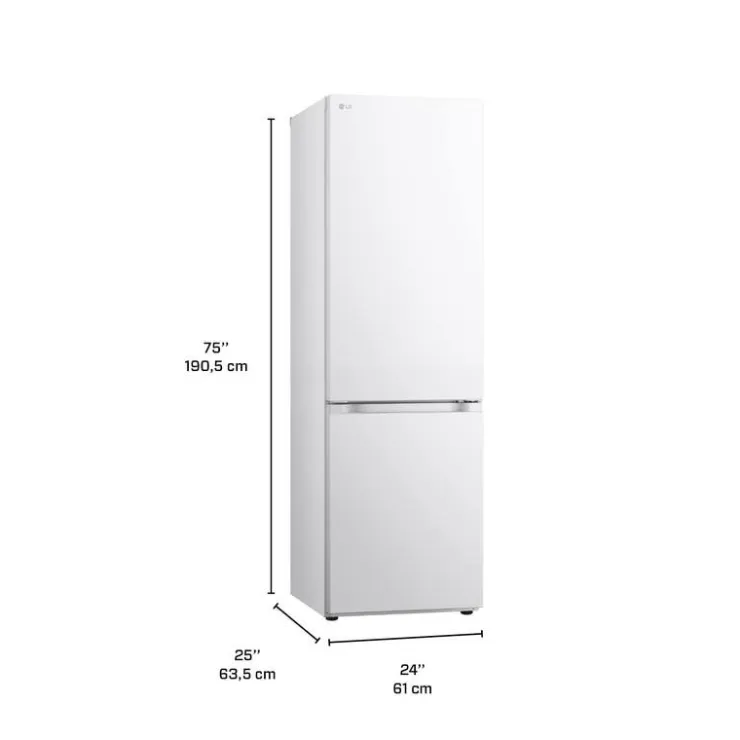 LG 13 Cu Ft 24 In Refrigerator Bottom Freezer - LB12C2000W White Online