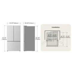 LG 30,7 Cu Ft 36 In Refrigerator Bottom Freezer, French door - LRYXS3106S Stainless Steel Online