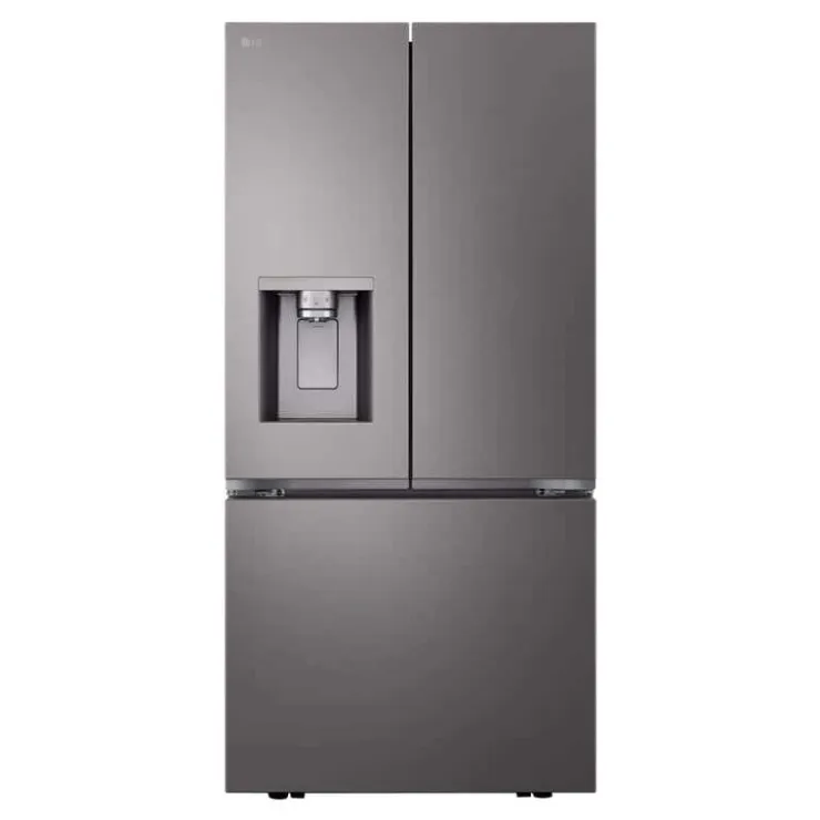 LG 25 Cu Ft 33 In Refrigerator Bottom Freezer, French door - LF25S6330D Black Stainless Outlet